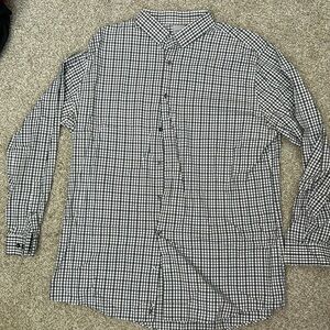 Black and White Checkered Button-Up Shirt